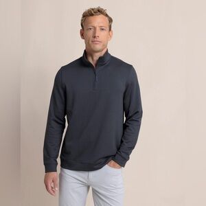 From Southern Tide - Quarter Zip Pullover - Color: Caviar Black. Size XL